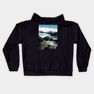 Waves and Rocks by Avril Thomas - photography Kids Hoodie